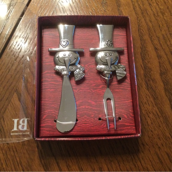 Boston International Snowman 2 piece Fork & Spreader - Picture 1 of 3